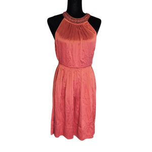 NWT BCBG 100% Silk Rust colour Grecian goddess dress size 10